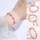 1db - 2db szerencsés piros húrkarkötő Kabbala Amulet 7 csomós védőkötél Unisex USA
