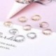 Arany- Virág - Testpiercing hamis orrgyűrű karika Septum Labret ajak orr ékszerek rozsdamentes acél