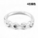 Ezüst-4 kövek - Virágos cirkónium orrgyűrű Daith piercing porc fül karika septum gyűrűk Tragus Egyesült Királyság