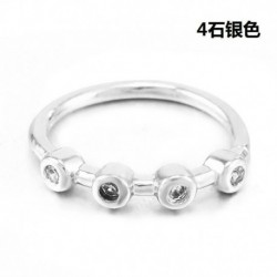 Ezüst-4 kövek - Virágos cirkónium orrgyűrű Daith piercing porc fül karika septum gyűrűk Tragus Egyesült Királyság