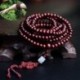 Piros - Szantálfa buddhista Buddha meditáció 6mm 216 ima gyöngy Mala karkötő nyaklánc