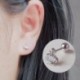 * 5 Arany - 1db Mini gyémántok gyűrűs rúd fülmászó Tragus Helix piercing fülbevaló
