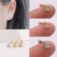 * 5 Arany - 1db Mini gyémántok gyűrűs rúd fülmászó Tragus Helix piercing fülbevaló