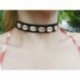Nincs szín - Fekete bőr Cowrie Shell Choker nyaklánc Előke nyilatkozat Charm Medál ékszerek