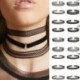 6db / 7. készlet - 10db szexi gótikus punk bársony csipke choker medál lánc nyaklánc szett ékszerek