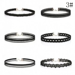 6db / 9. készlet - 10db szexi gótikus punk bársony csipke choker medál lánc nyaklánc szett ékszerek