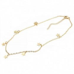 Arany - Vintage női csillag-choker galléros nyaklánc retro arany lánc Boho egyszerű ékszerek