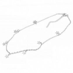 Ezüst - Vintage női csillag-choker galléros nyaklánc retro arany lánc Boho egyszerű ékszerek