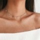 Ezüst - Vintage női csillag-choker galléros nyaklánc retro arany lánc Boho egyszerű ékszerek