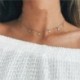 Ezüst - Vintage női csillag-choker galléros nyaklánc retro arany lánc Boho egyszerű ékszerek