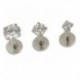 3mm - 16G CZ drágakő kerek Tragus ajakgyűrű Monroe fülporcos fülbevaló piercing punk