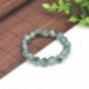 Nincs szín - 10mm 100%  -ban természetes, zöld színű drágakő gyöngyök Jade Jadeite karkötő 7,5 &quot