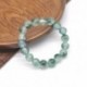 Nincs szín - 10mm 100%  -ban természetes, zöld színű drágakő gyöngyök Jade Jadeite karkötő 7,5 &quot