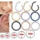 Arany-8mm - Sebészeti acél septum csattogó orrgyűrű csuklópánt szegmens Fül Helix Tragus gyűrű karika