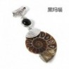 Fekete ónix - Rózsakvarc AMMONIT FOSSIL medál csakra reiki gyógyító amulett energia US