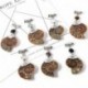 Fekete ónix - Rózsakvarc AMMONIT FOSSIL medál csakra reiki gyógyító amulett energia US