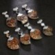 Fekete ónix - Rózsakvarc AMMONIT FOSSIL medál csakra reiki gyógyító amulett energia US