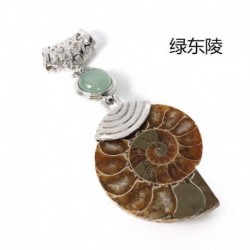 Zöld Tanglin - Rózsakvarc AMMONIT FOSSIL medál csakra reiki gyógyító amulett energia US