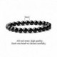 Nincs szín - Természetes 8 mm-es gyönyörű fekete Onyx gyógyító kristály nyújtható gyöngy karkötő Unisex