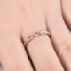 9 * - Divat Unisex 18K rózsaarany töltött gyűrű fehér zafír női esküvői ékszerek