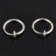 Ezüst - Punk 2db hamis orrajkak gyűrű rugós kapcsos karika fülbevaló unisex piercing septum