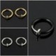 Ezüst - Punk 2db hamis orrajkak gyűrű rugós kapcsos karika fülbevaló unisex piercing septum