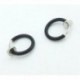 Ezüst - Punk 2db hamis orrajkak gyűrű rugós kapcsos karika fülbevaló unisex piercing septum
