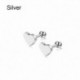 Ezüst - 2db Piercing Tragus fülbevaló porc Helix szív alakú fülbevalók ékszer ajándék