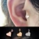 Ezüst - 2db Piercing Tragus fülbevaló porc Helix szív alakú fülbevalók ékszer ajándék