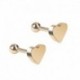 Ezüst - 2db Piercing Tragus fülbevaló porc Helix szív alakú fülbevalók ékszer ajándék
