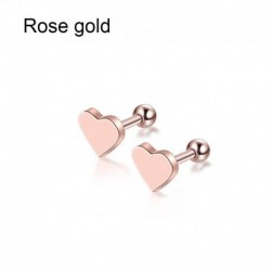 Rózsa arany - 2db Piercing Tragus fülbevaló porc Helix szív alakú fülbevalók ékszer ajándék