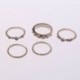10 * - Vintage 5db / készlet Crystal Rose Gold halmozható gyűrű 5 szikrázó gyűrű Boho ékszer