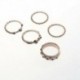 10 * - Vintage 5db / készlet Crystal Rose Gold halmozható gyűrű 5 szikrázó gyűrű Boho ékszer