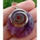 Vulkanikus - Természetes kristály kő tornádós medál csakra reiki gyógyító amulett energia ajándék_AU