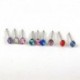 Ezüst - 24db acél kristály orr ajak gyűrű csont csavar strasszos testpiercing ékszer