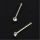 Ezüst - 24db acél kristály orr ajak gyűrű csont csavar strasszos testpiercing ékszer
