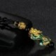 Gyöngylánc * 1 - Feng Shui fekete Obsidian Pixiu Wealth Good Luck sárkány medál nyaklánc ékszerek