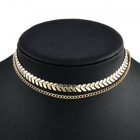 Arany - Divat 925 ezüst arany choker vaskos lánc előke nyaklánc női ékszer medál