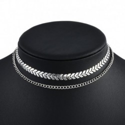Ezüst - Divat 925 ezüst arany choker vaskos lánc előke nyaklánc női ékszer medál