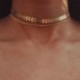 Ezüst - Divat 925 ezüst arany choker vaskos lánc előke nyaklánc női ékszer medál