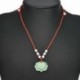 Nincs szín - Divat Természetes Zöld Jade Lotus Charm Medál Szerencsés Nők Állítható Nyaklánc