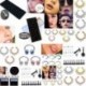 105db Vegyes stílus - Kristály színes nyelvű szemöldök ajak hasa köldök orrgyűrű testpiercing ékszerek