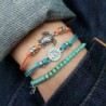 * 3 - Boho bokaváz karkötő Strand teknős gyöngy tengeri csillag kristály gyöngy lánc karkötő