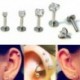 3mm - 16G drágakő kerek Tragus ajakgyűrű fülcsap fülbevaló testporc piercing ékszerek