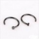 Arany - 2x rozsdamentes acél orr nyitott karika gyűrű fülbevaló testpiercing csavarok elegáns ékszerek