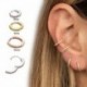 Rose Gold-6mm - 6/8 / 10mm Septum Clicker orr fülgyűrű karika csapok Piercing Helix Tragus Opal US