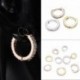 Rose Gold-6mm - 6/8 / 10mm Septum Clicker orr fülgyűrű karika csapok Piercing Helix Tragus Opal US