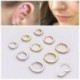 Rose Gold-6mm - 6/8 / 10mm Septum Clicker orr fülgyűrű karika csapok Piercing Helix Tragus Opal US