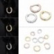 Ezüst-6mm - 6/8 / 10mm Septum Clicker orr fülgyűrű karika csapok Piercing Helix Tragus Opal US