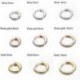 Ezüst-6mm - 6/8 / 10mm Septum Clicker orr fülgyűrű karika csapok Piercing Helix Tragus Opal US